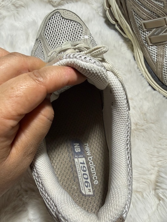 New Balance Light Beige Mesh Athletic Sneakers - Picture 7 of 7